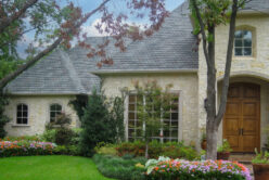 Camilla Recs natural stone thin veneer installed on exterior of home.