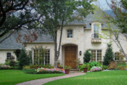 Camilla Recs natural stone thin veneer installed on exterior of home.