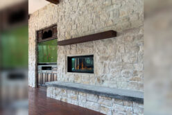Luna Recs natural stone thin veneer installed on exterior wall