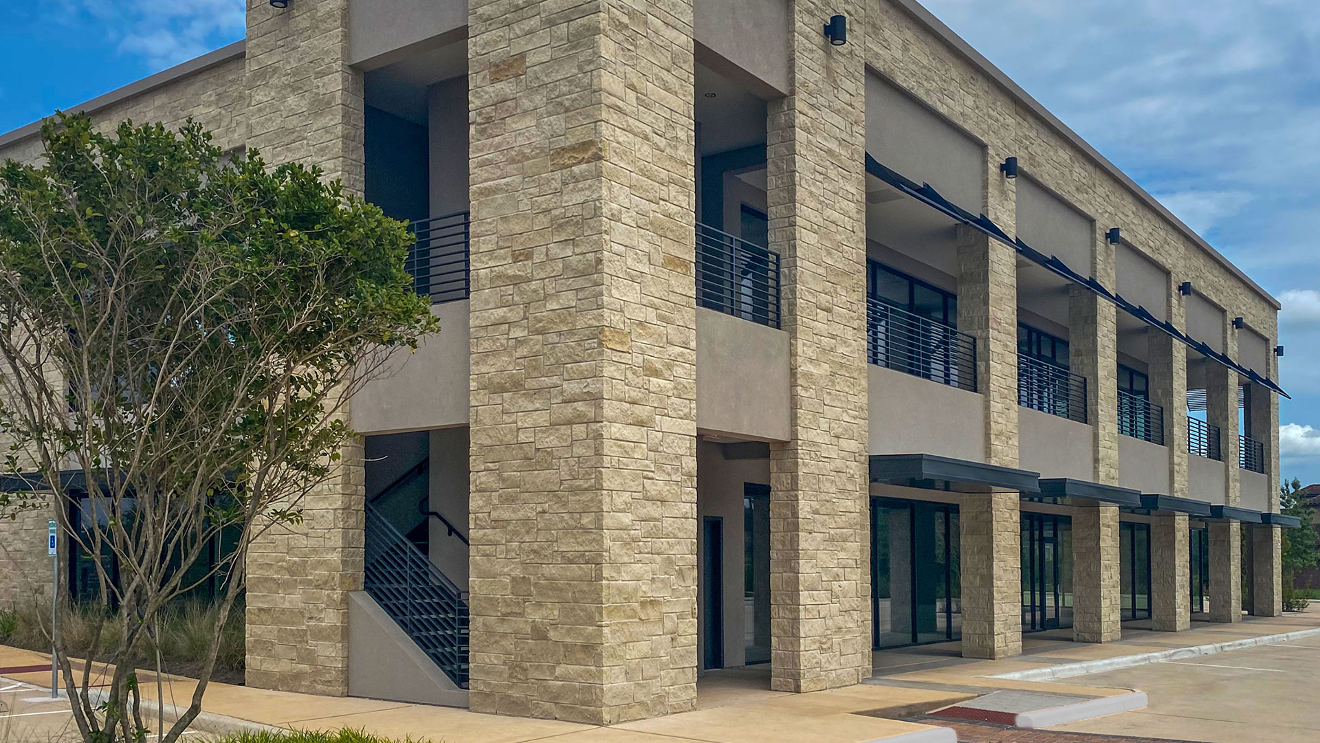 commercial building with regent buff traditional thin veneer on exterior walls