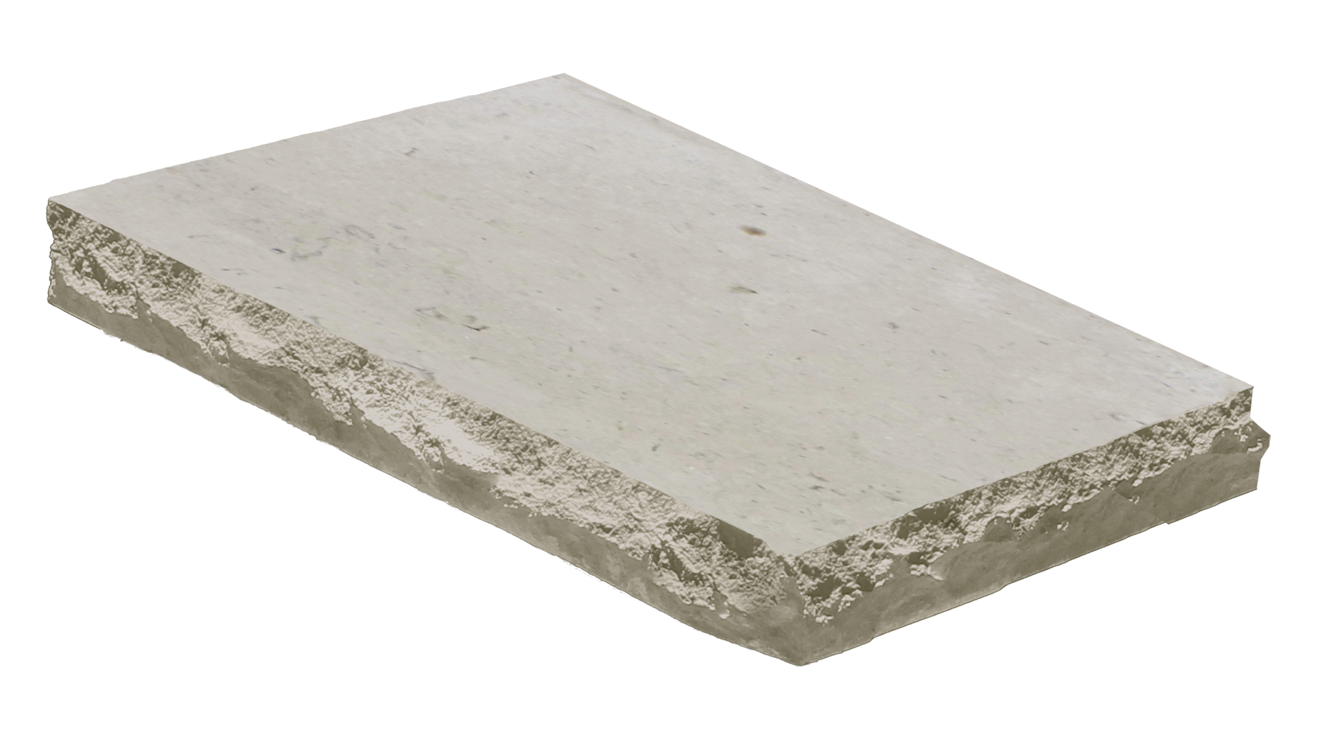 Platinum wall cap with split edge detail