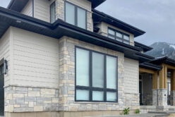 Tahoe Traditional natural stone thin veneer installed on exterior of custom home.