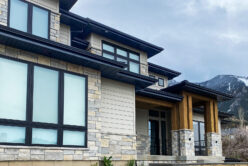 Tahoe Traditional natural stone thin veneer installed on exterior of custom home.